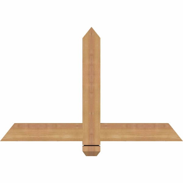 Ekena Millwork Eugene Smooth Timber Gable Bracket, Western Red Cedar, 36"W x 23"H x 1 1/2"D x 3 1/2"F, 15/12 Pitch GBW036X23X0204EUG00SWR - main